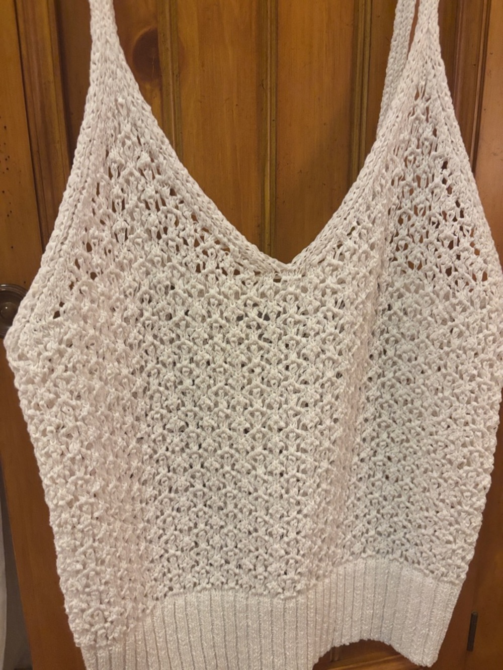 J. Crew White Open-Knit Sweater Tank